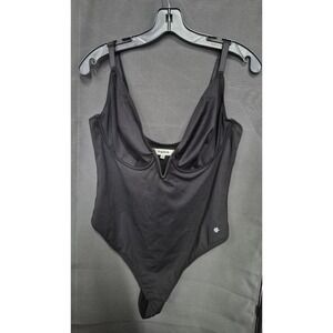 Popilush Black Plunge Bodysuit